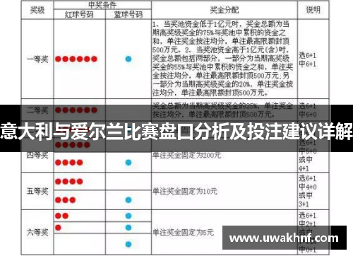 意大利与爱尔兰比赛盘口分析及投注建议详解